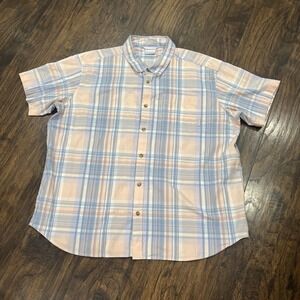 Columbia Mens Rapid Rivers II Button Up‎ Shirt Size XXL Check Plaid
